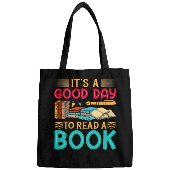 Its a Good Day To Read Book Funny Library Reading Lovers Bags