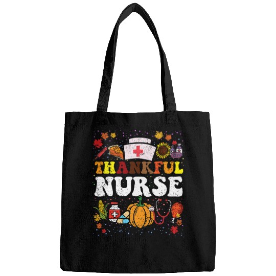 Thankful nurses Thanksgiving Day RN Nursing Student Bags