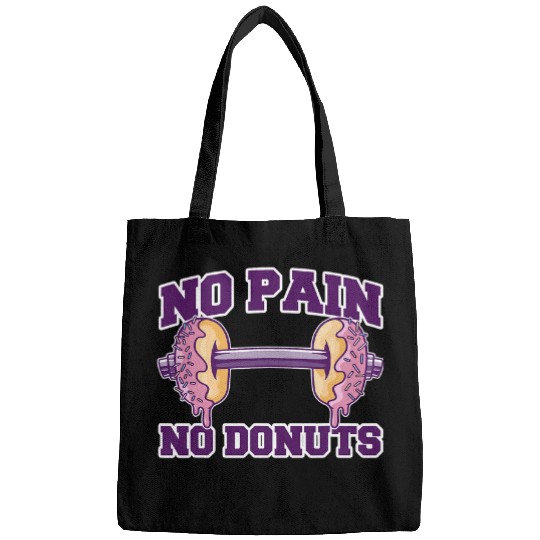 No Pain No Donuts Fitness Motivation Gym Workout 21 Bags