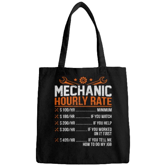 Dad Mechanic Hourly Rate Worker Labor Rates Grandpa Men 5 Bags