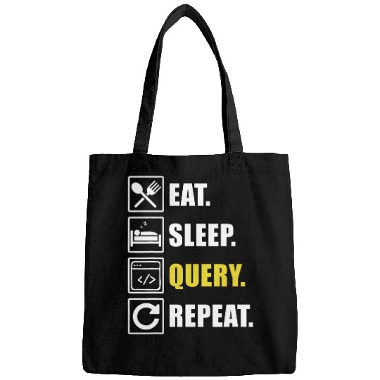 Eat Sleep Query Computer Programmer Programming Graphic Bags