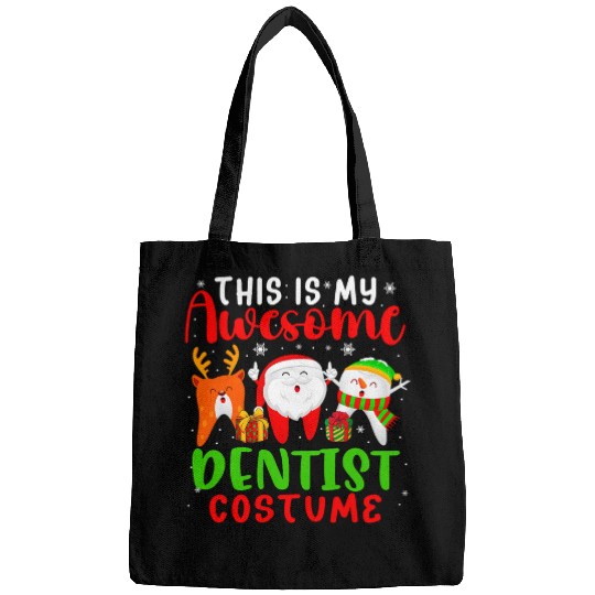 My Awesome dentists Costume Santa Reindeer Elf Teeth Bags