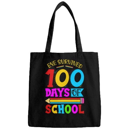 Survived 100 Days of School Teacher Student Bags