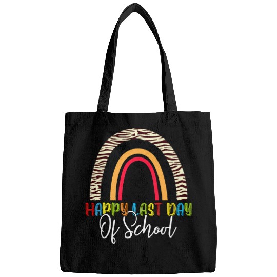 happy last day of school teacher student graduation rainbow 11 Bags