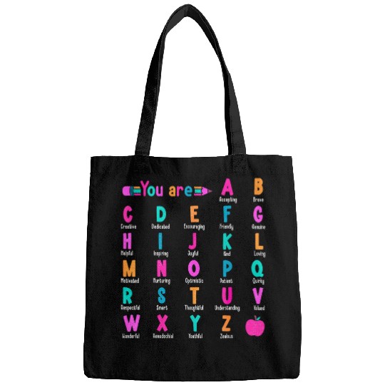 Teacher ABC Affirmation Back To School Custom Teacher Apprec 1 Bags