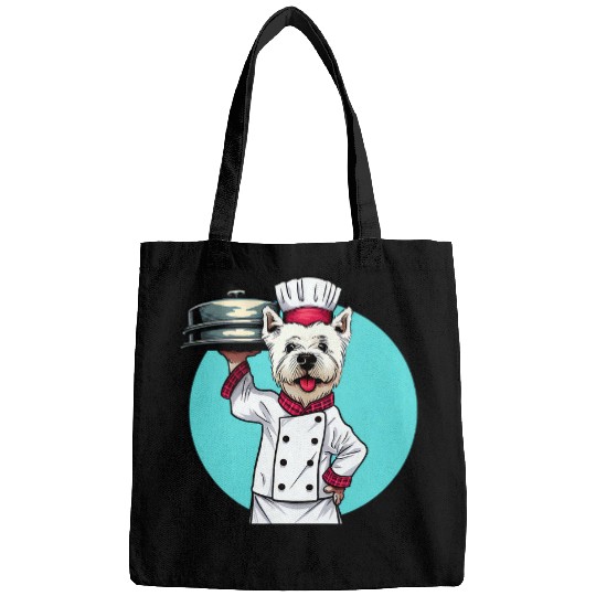 West Highland White Terrier Chef Funny Dog Cooking Bags