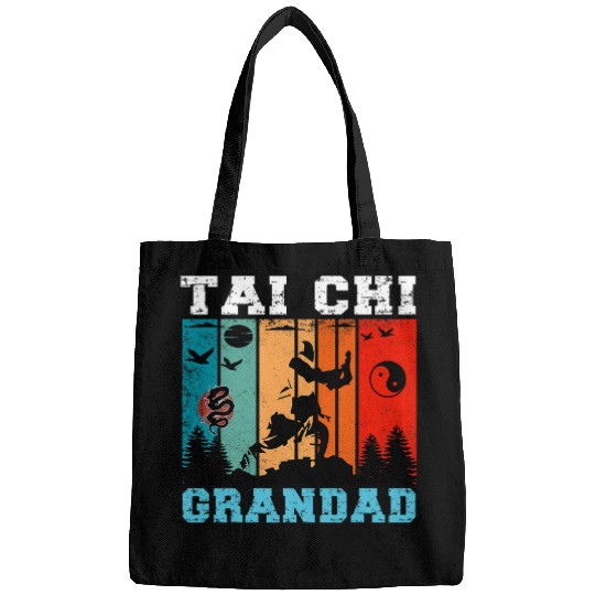 Tai Chi Grandad Funny Tai Chi Beginners Slogan Quote Bags