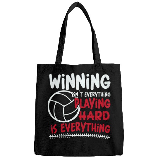 Winning Isnt Everything Playing Hard 2Funny Volleyball Bags