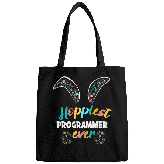 Hoppiest Programmer Ever Funny Programmer Easter Matching Bags