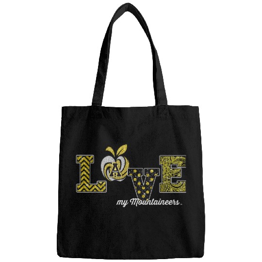 Appalachian State Mountaineers Love Teacher Hurricane Apple Bags