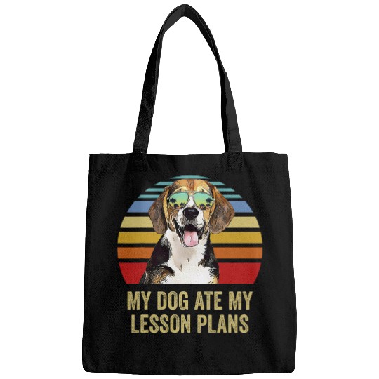 My Dog Ate My Lesson Plans Beagle Teacher Bags