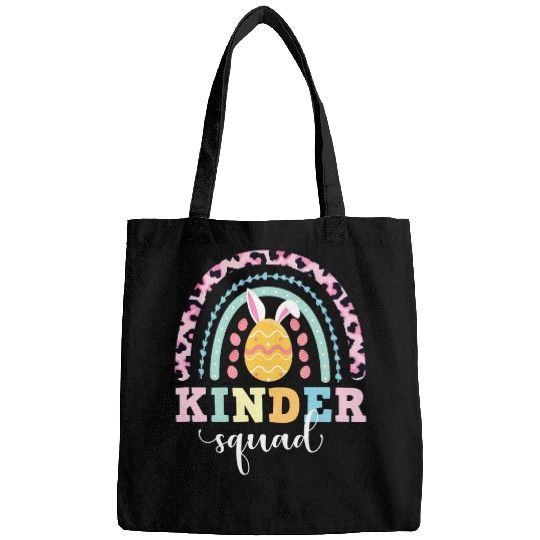 Kinder Squad Leopard Rainbow Easter Bunny Teacher Student Bags