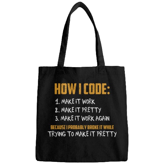 How To Code Funny Programmer Coder Nerd Geek Routine Humor Bags