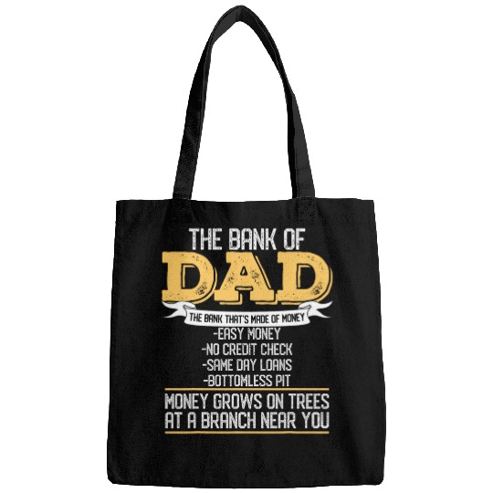Mens The Bank of Dad Funny Fathers Day College Tuition Student Bags