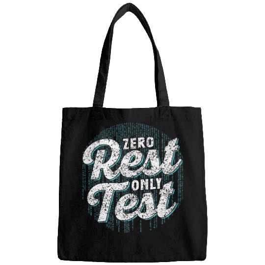 Zero Rest Only Test Code Coder Sayings Programmer Coding Bags