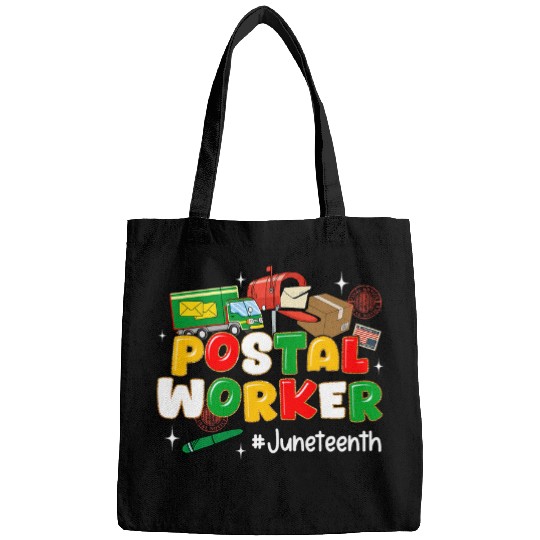 African Postal Worker Juneteenth Emancipation Day 1865 Vibes Bags