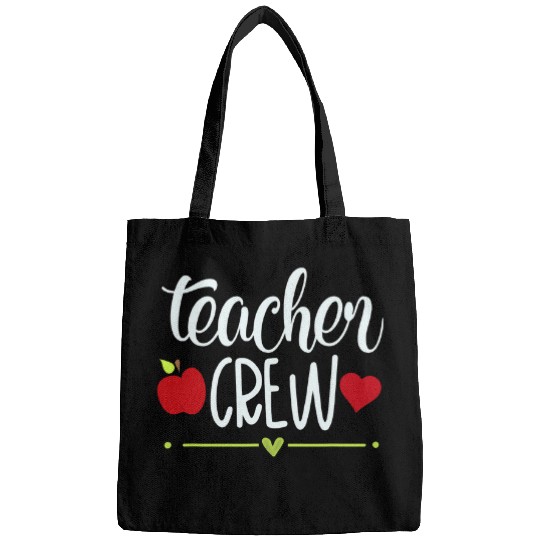Teacher crew cute teaching school student apple gift tee Bags
