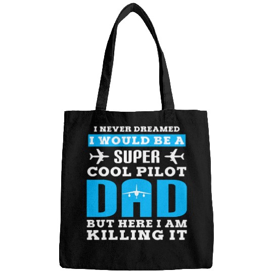 Mens Pilot Dad Fighter Jet Aircraft Airplane Father Aviation Bags
