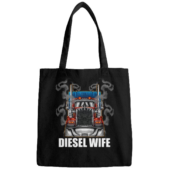 Diesel Wife Truck Driver Husband Trucker 18 Wheeler Bags