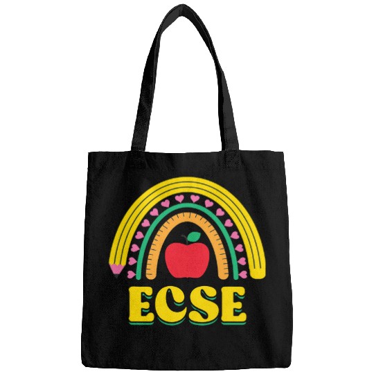 ECSE Rainbow Pencil Apple Back To School Appreciation Bags