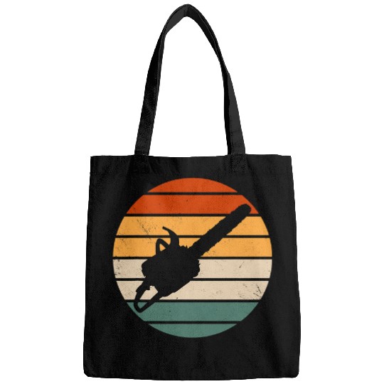 Retro Chainsaw Design Woodcutter Forest Worker Forestry Bags