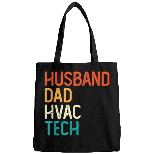 Hvac Technician AC Repairman Funny Husband Dad Hvac Tech Bags