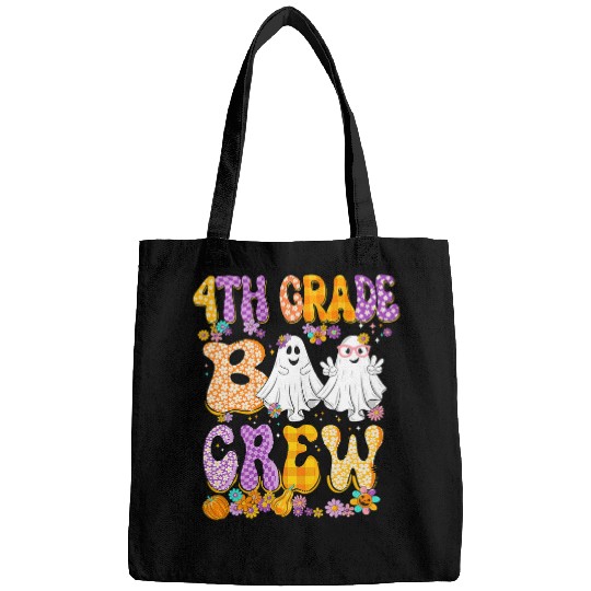 4th grade boo crew 4th Grade Teacher Kids Halloween Matching Bags