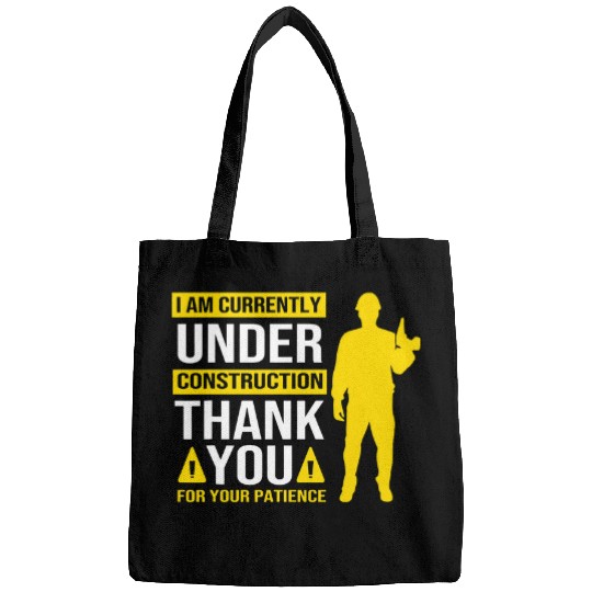 Funny Workout Exercise Gym I Am Currently Under Construction Bags