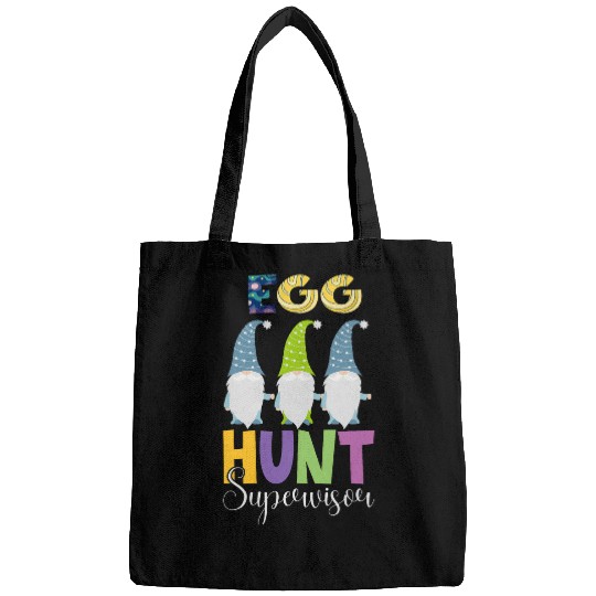 Easter Egg Hunt Supervisor Gnomes Funny Mom Dad Men Women Bags