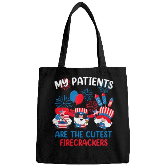 My Patients Are The Cutest Firecrackers 4th Of July nurses Bags
