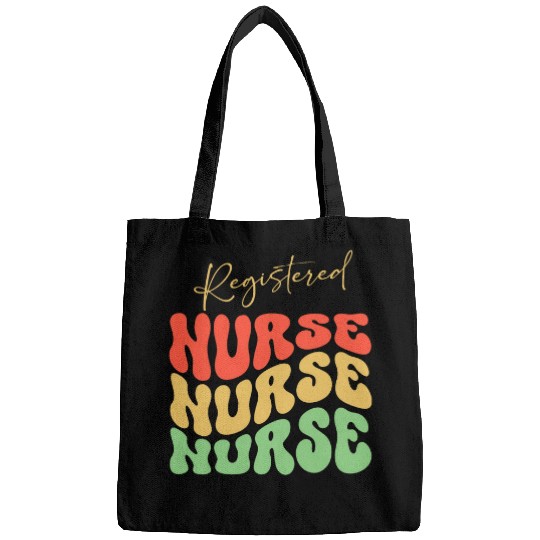 Registered nurses Retro Groovy RN Nursing Student Bags