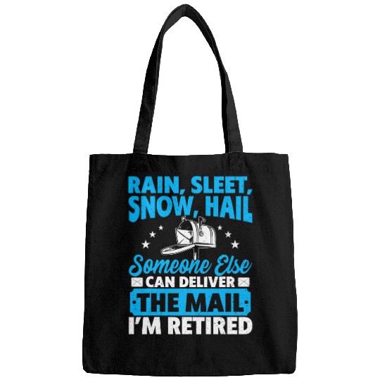 Funny Rain Snow Retired Postal Carrier Retirement Postman Bags