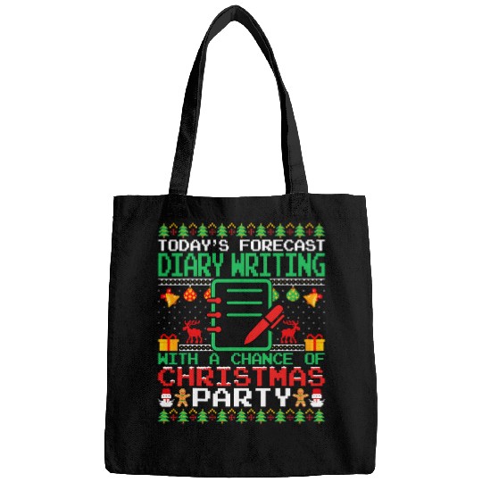 Diary Writing Christmas Party Diary Writer Ugly Christmas Bags
