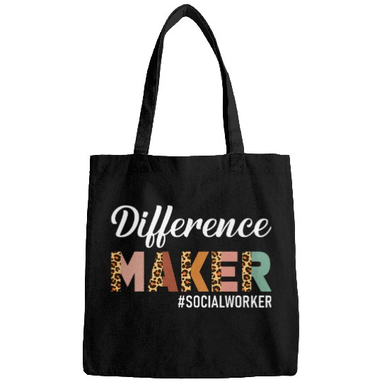 Difference Maker Social Worker Social Working Life Bags