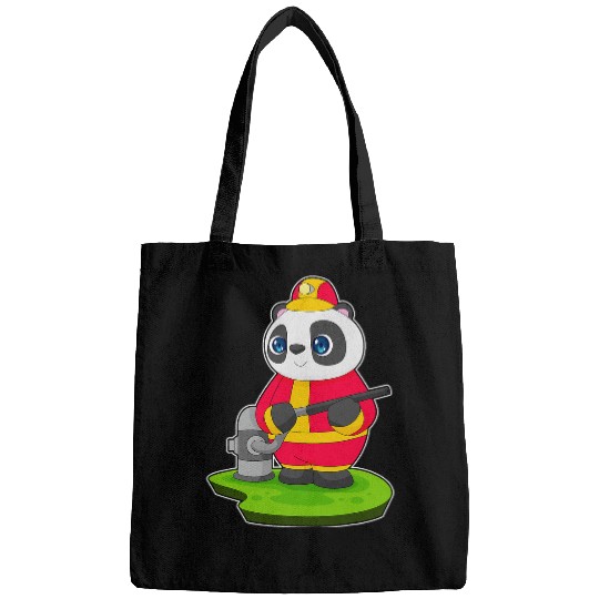 Panda Firefighter Fires hose Fires department Bags