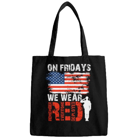 RED Friday Remember Everyone Deployed Military Support Bags