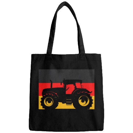 Patriotic German Flag and Tractor for Farmer Bags