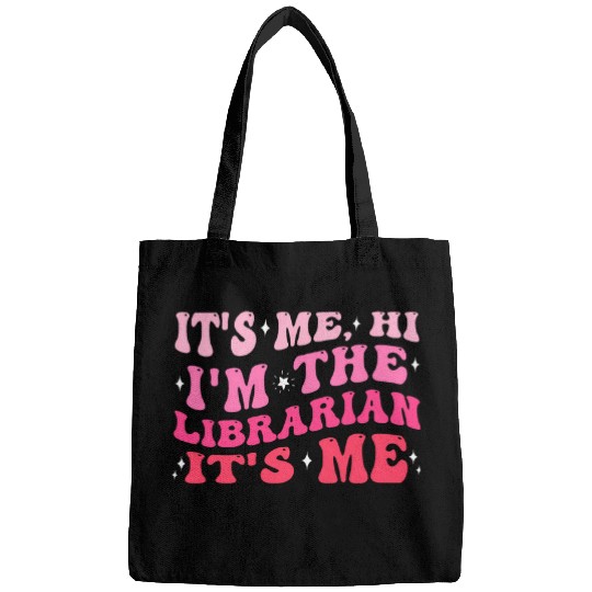Its Me Hi Im The Librarian Gifts for Women Funny Library Bags