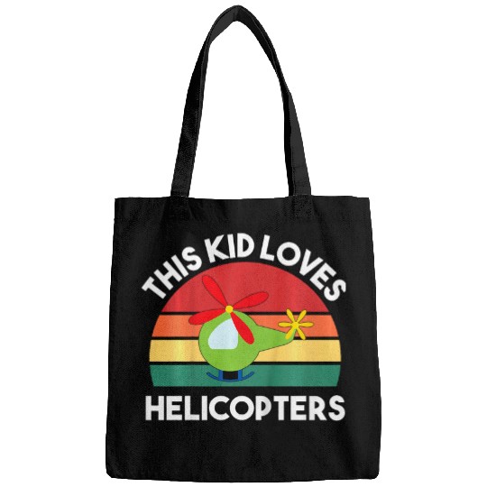 Kids This Kid Loves Helicopters Pilot Boys Toddler Helicopter Bags