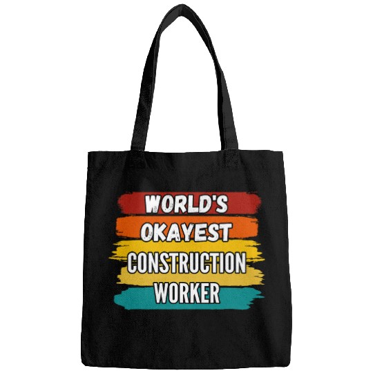Construction Worker Gifts Worlds Okayest Construction Work Bags