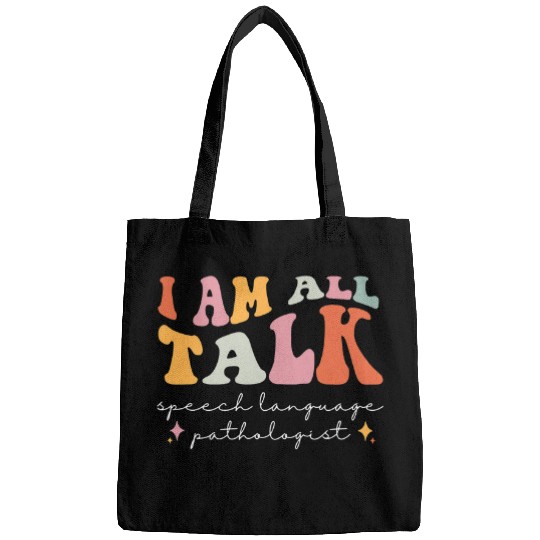 Retro Speech Language Pathologist Groovy Speech Therapy SLP 2 Bags