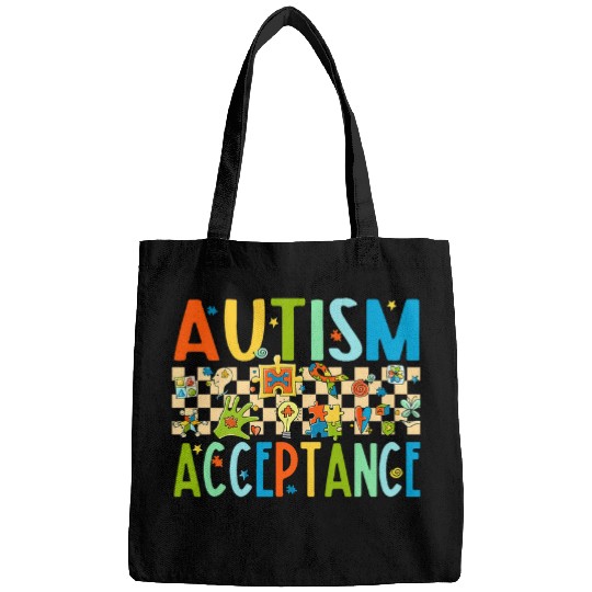 Autism Awareness Month Acceptance Special Education Teacher Bags