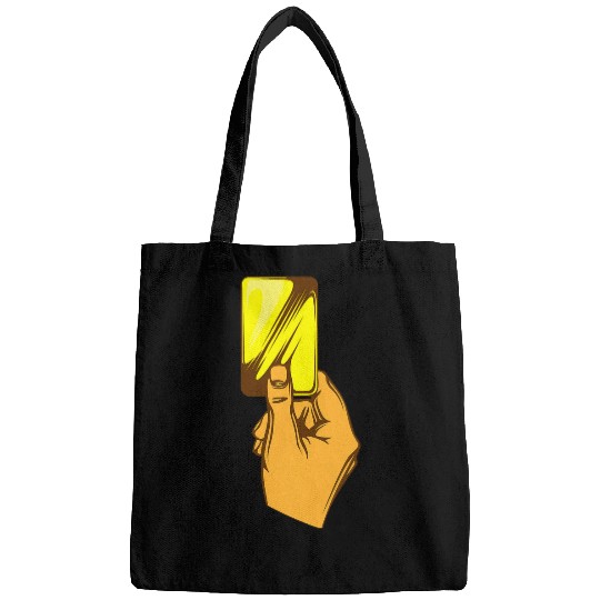 Funny Yellow Card Referee Gift Hand Cool Football Ref Fan Bags