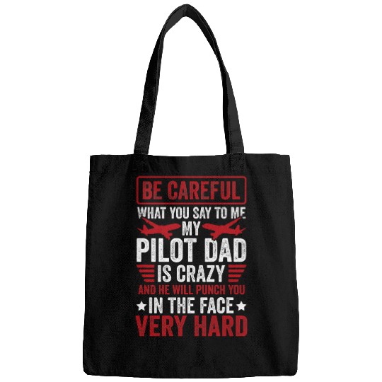 Pilot Dad Pilot Daughter Airplane Aviation Aircraft Plane Bags