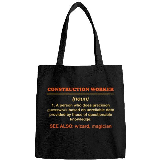 Construction Worker Definition Funny Foreman Humor Mason 2 Bags