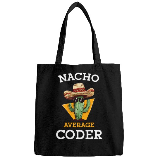 Nacho Average Coder Mexican Software Programmer Funny Joke Bags