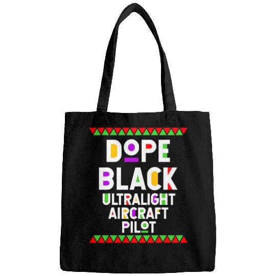 Dope Black Ultralight Aircraft Pilot African American Job Bags