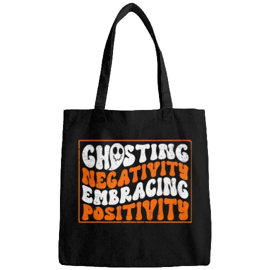 Mental Health Ghosting Negativity Positivity Halloween Bags