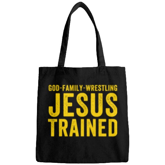 Jesus Trained God Family Wrestling Jesus Trained Bags
