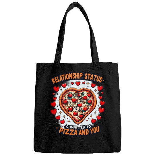 Relationship Status Committed To Pizza And You Valentines 21 Bags